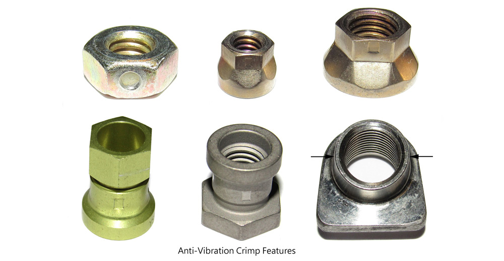 radial formed parts anti-vibration crimping