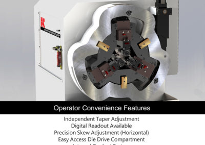 3-die rolling machine operator convenience features